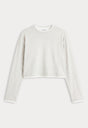 THE LONG SLEEVE LAYERED TEE | VINTAGE GREY-6 | GOOD AMERICAN | FLAT