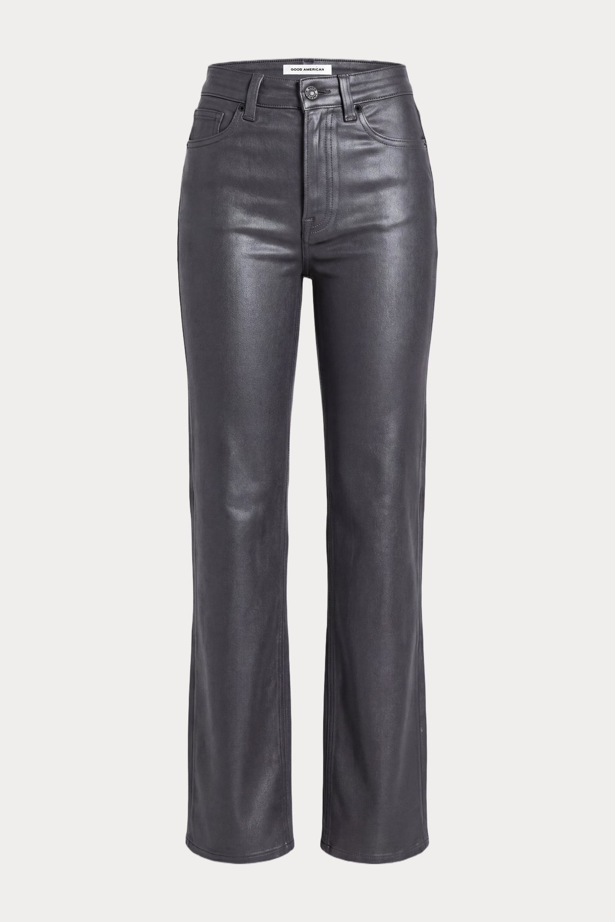COATED GOOD TRUE STRAIGHT JEANS | RUNE-7 | GOOD AMERICAN | FLAT