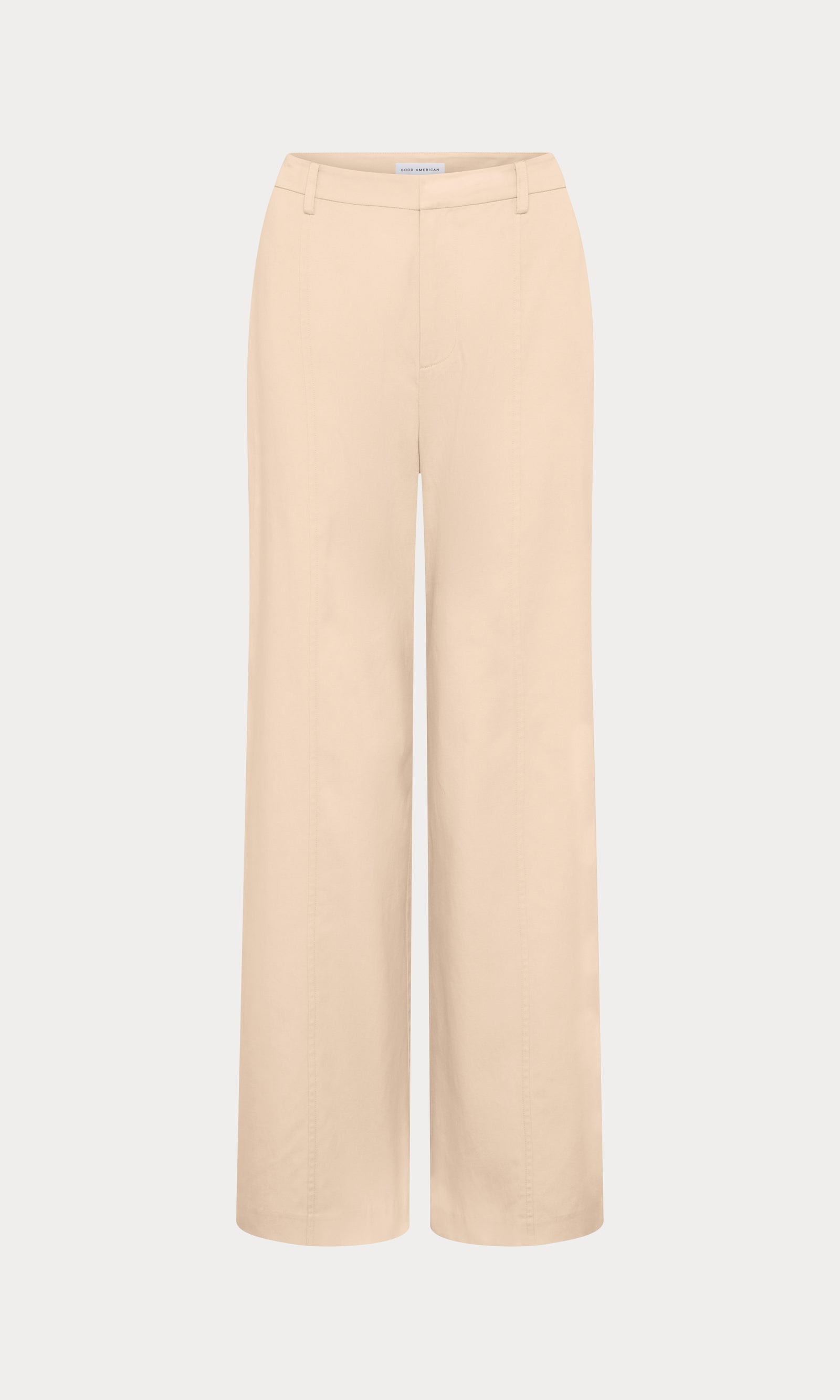 THE SEAMED WIDE LEG TROUSER | LIGHT TAUPE