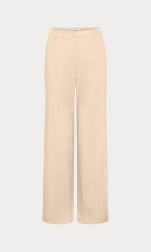 THE SEAMED WIDE LEG TROUSER | LIGHT TAUPE