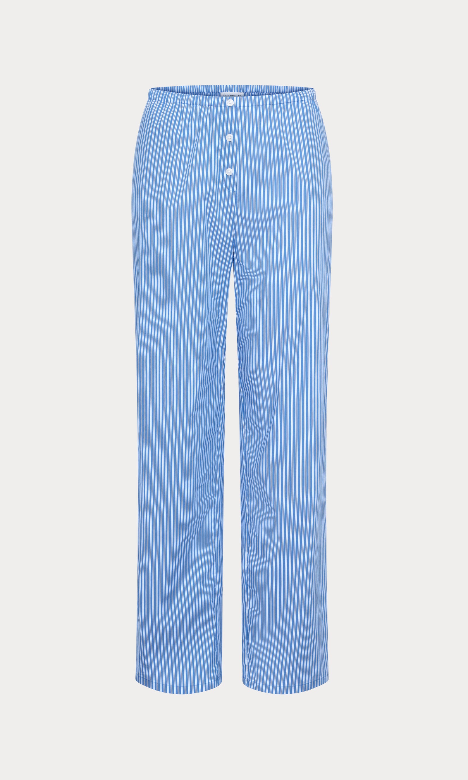 POPLIN PULL ON PANTS | BLUE & WHITE STRIPE