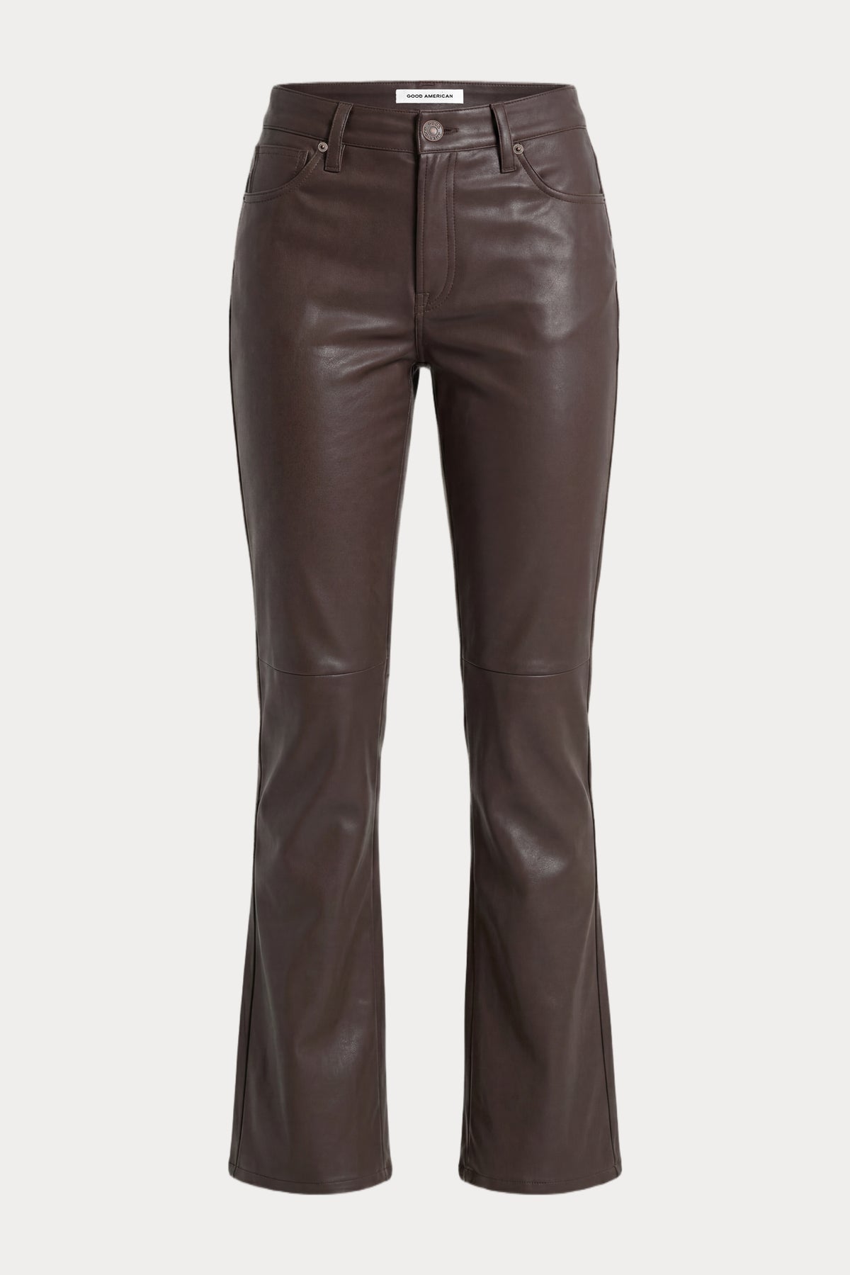 BETTER THAN LEATHER LOW RISE BOOTCUT PANT | ESPRESSO-7 | GOOD AMERICAN | GHOST
