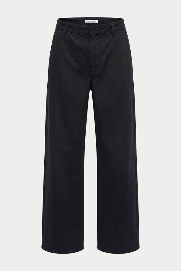 LOW SLUNG BAGGY TROUSER | BLACK-7 | GOOD AMERICAN | MODEL