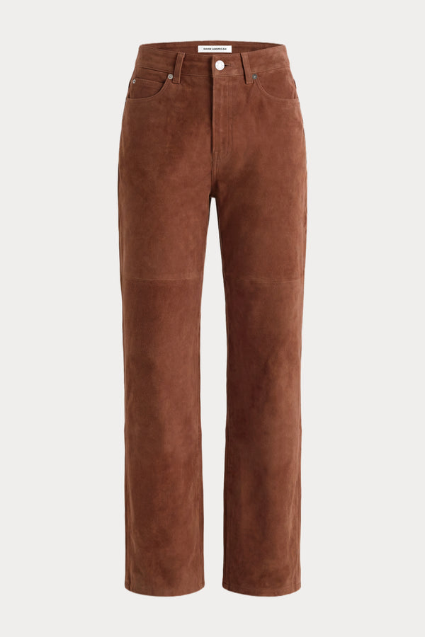 SUEDE GOOD TRUE STRAIGHT PANT | CAFE CLAY-7 | GOOD AMERICAN | GHOST