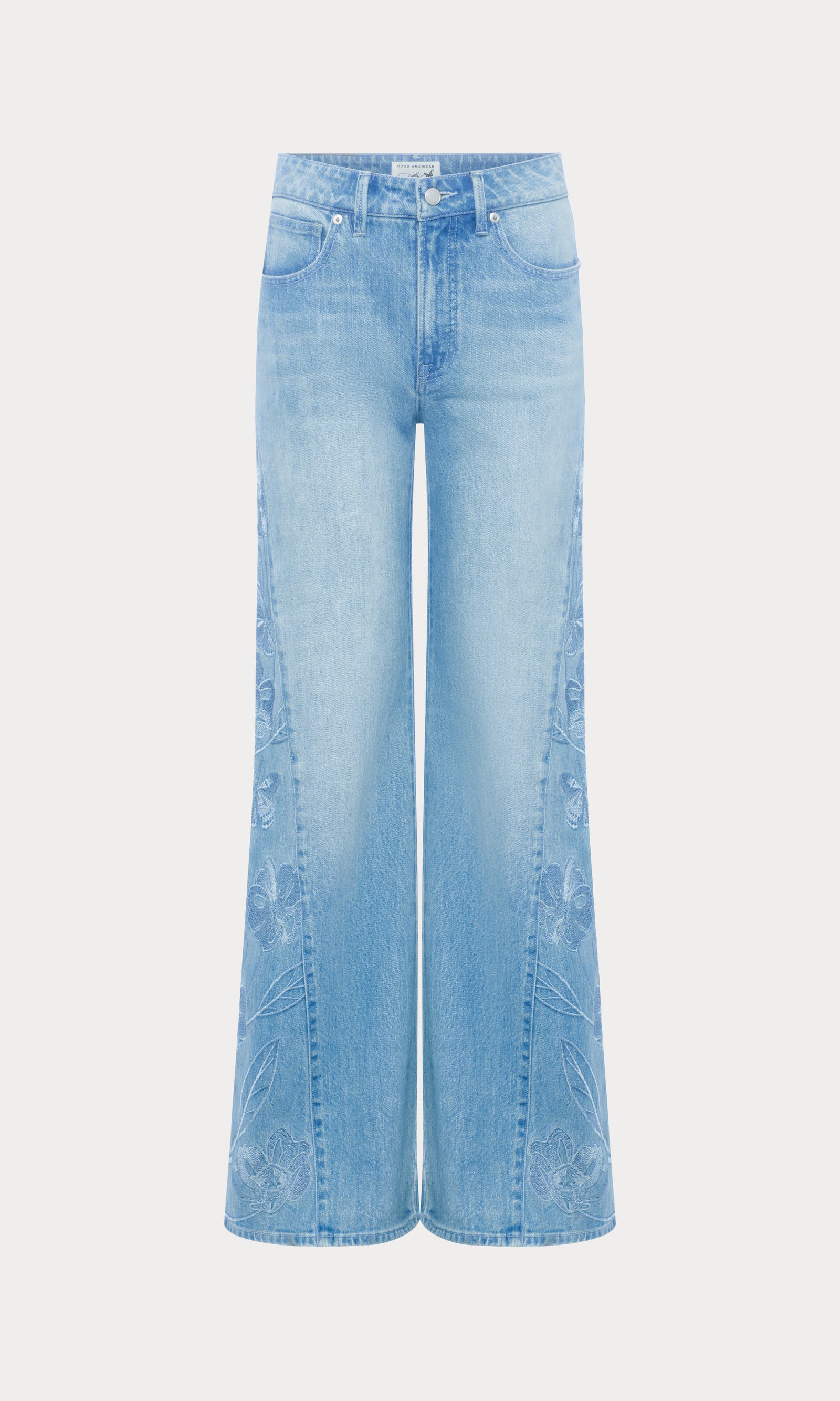 DOLLY JOLEANS EMBROIDERED GOOD WAIST PALAZZO JEANS | INDIGO1202