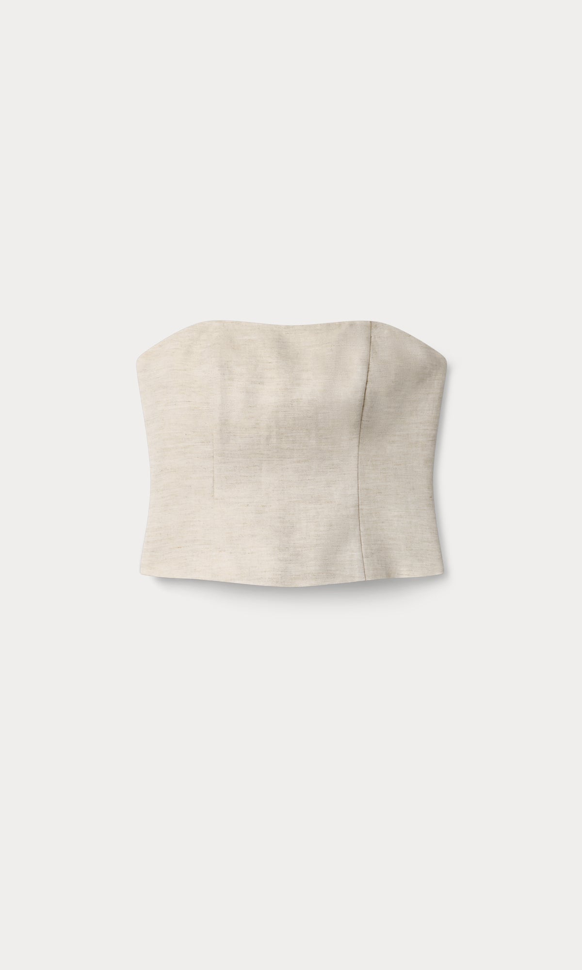 LINEN STRAPLESS TOP | OAT