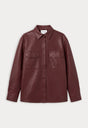 THE BETTER THAN LEATHER CLASSIC SHIRT | BERRY NOIR-5 | GOOD AMERICAN | FLAT