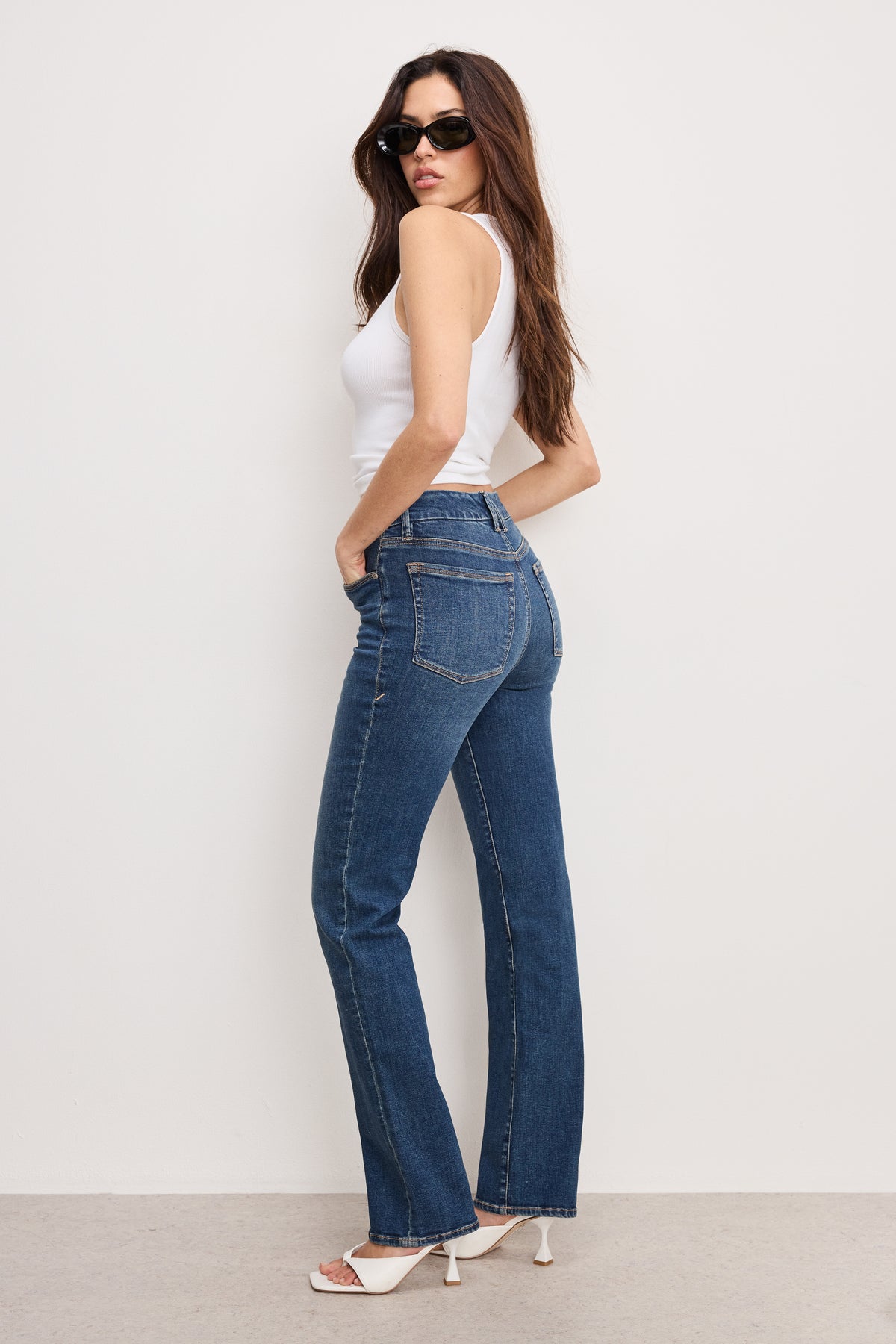 GOOD LEGS STRAIGHT JEANS LONG | BLUE004