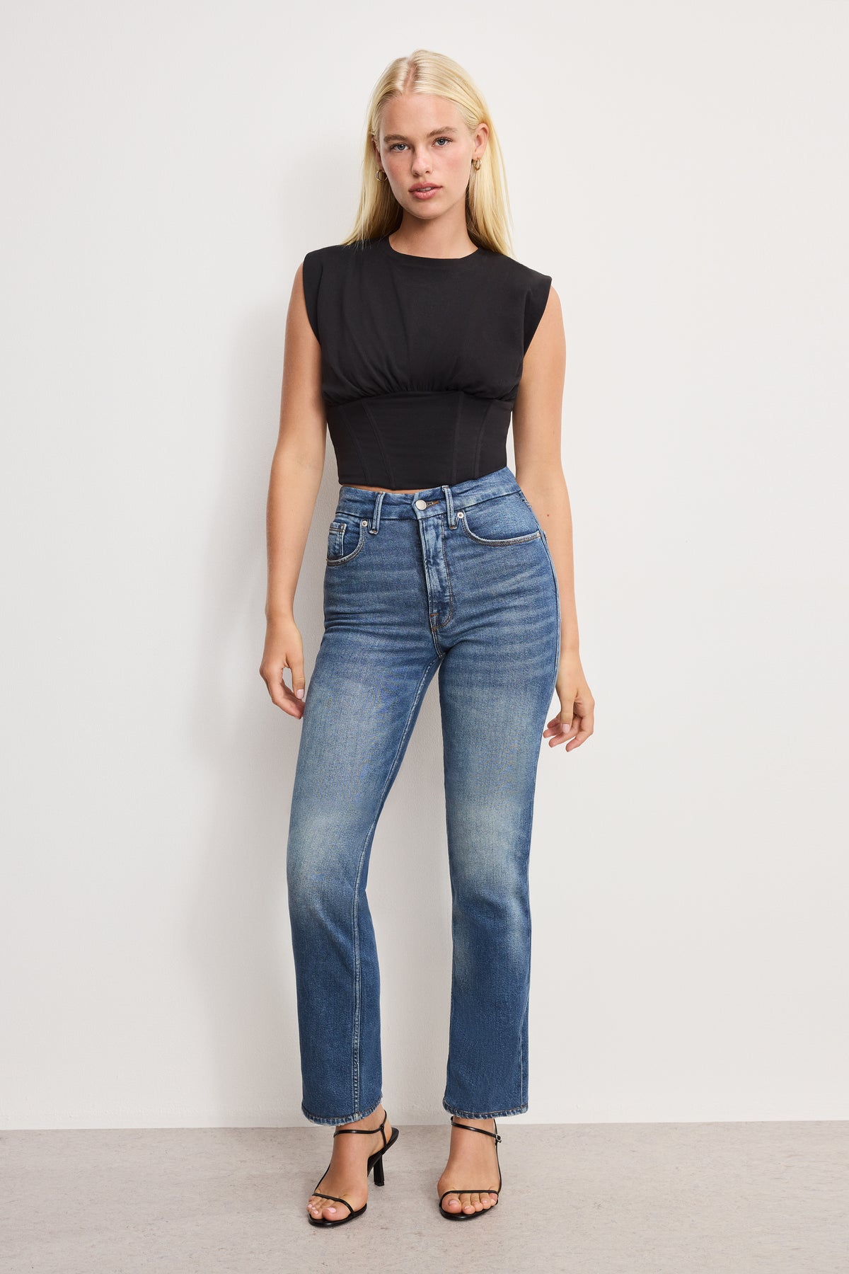 SLEEVELESS CORSET TOP | BLACK001