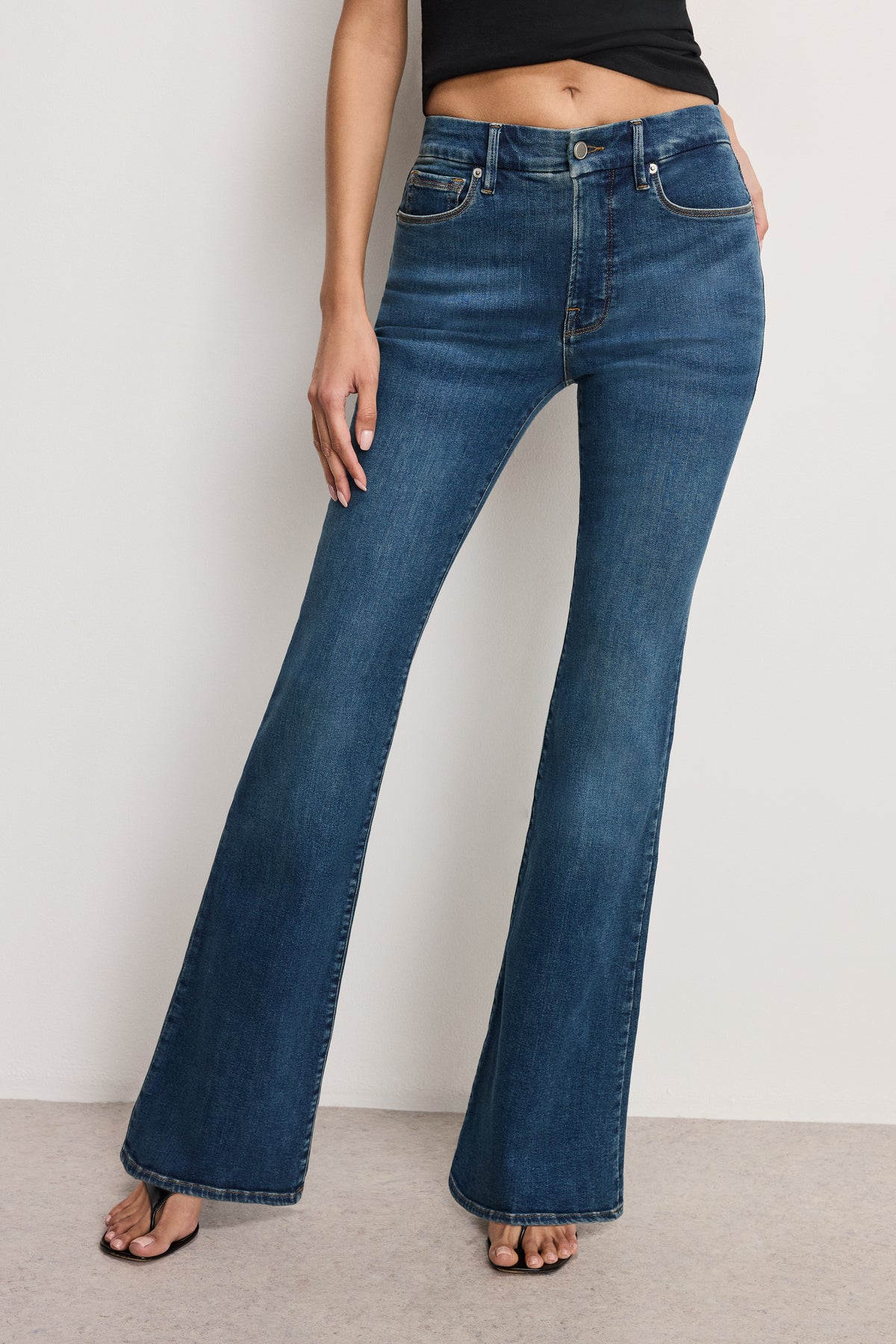 GOOD LEGS FLARE JEANS LONG | BLUE004