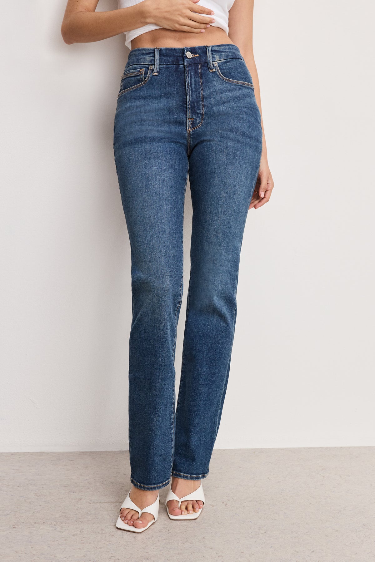 GOOD LEGS STRAIGHT JEANS LONG | BLUE004