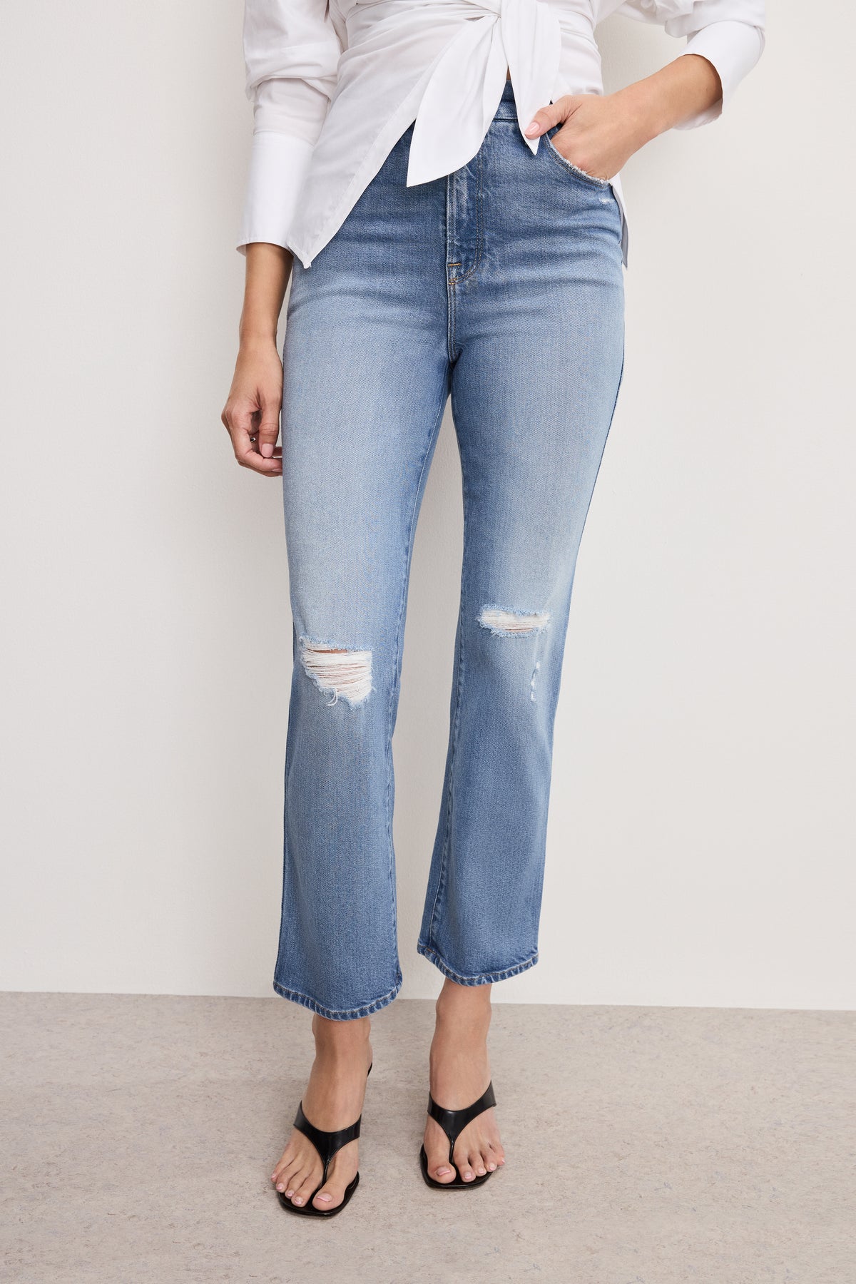 SOFT TECH GOOD CURVE STRAIGHT JEANS | INDIGO1072