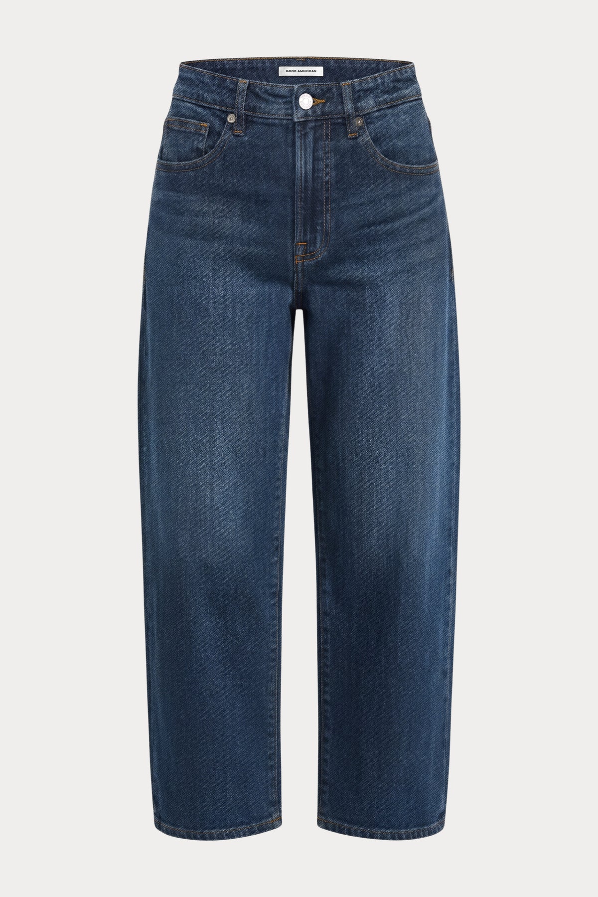 VINTAGE BARREL ANKLE JEANS | MERIDIAN-9 | GOOD AMERICAN | MODEL