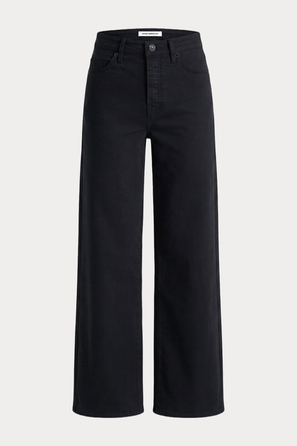 TWILL VINTAGE WIDE PANT | BLACK-7 | GOOD AMERICAN | GHOST