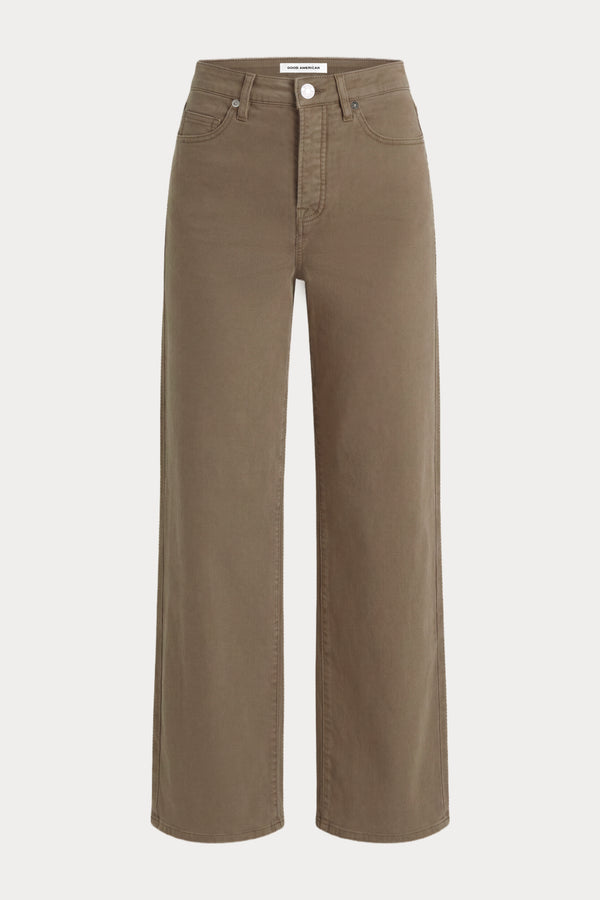 TWILL VINTAGE WIDE PANT | TEA BARK-7 | GOOD AMERICAN | GHOST