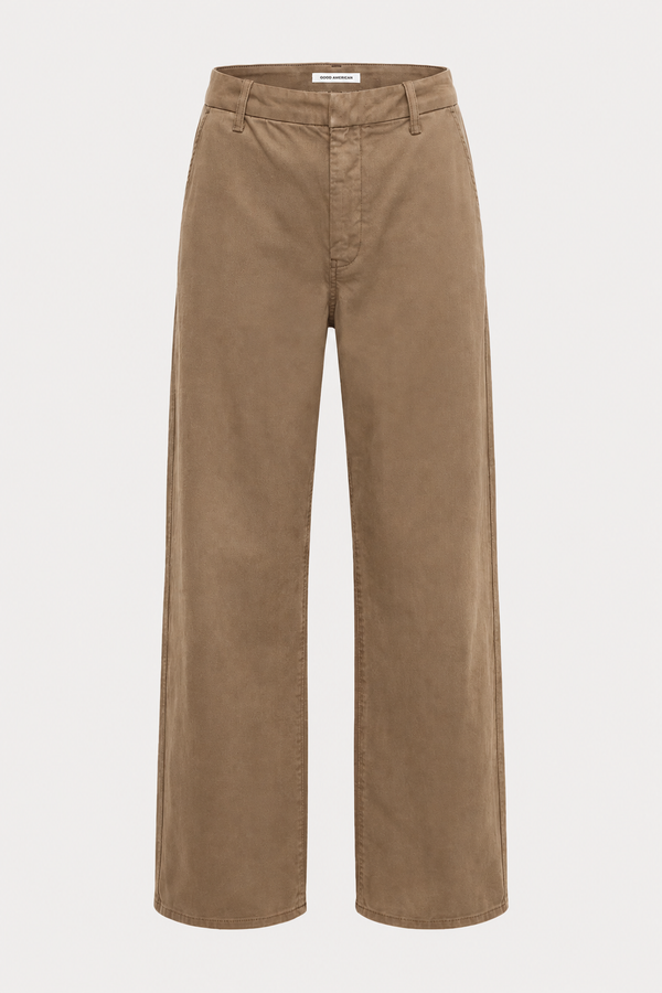 LOW SLUNG BAGGY TROUSER | TEA BARK-7 | GOOD AMERICAN | GHOST